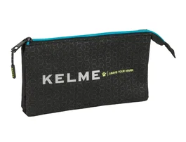 Portatodo Triple Kelme Iron Negro 22 x 12 x 3 cm