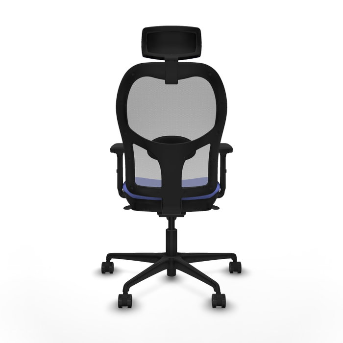 PIQUERAS Y CRESPO Silla de oficina Jorquera con mecanismo Sincro, Tela Azul y Malla Gris