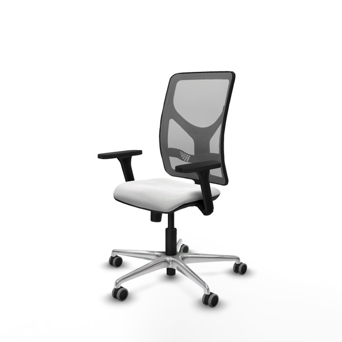 PIQUERAS Y CRESPO Silla de oficina Motilla con mecanismo Sincro, Blanco y Gris