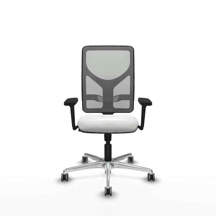 PIQUERAS Y CRESPO Silla de oficina Motilla con mecanismo Sincro, Blanco y Gris