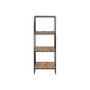 DKD Home Decor Estantería de Metal y Fibra 35x35x98 Negro