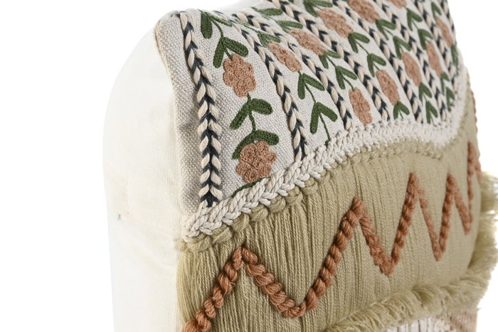DKD Home Decor Cojín de Algodón 45x45 cm con Bordado a Mano