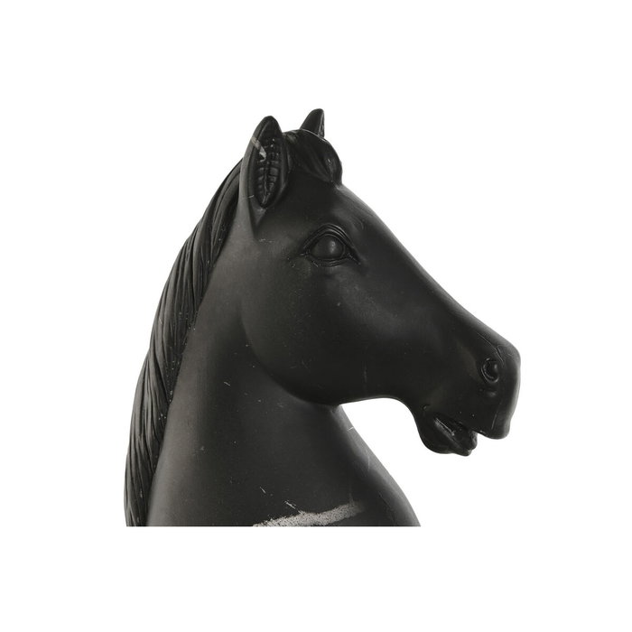 DKD Home Decor Figura de Caballo Negro en Resina 13x13x33 cm