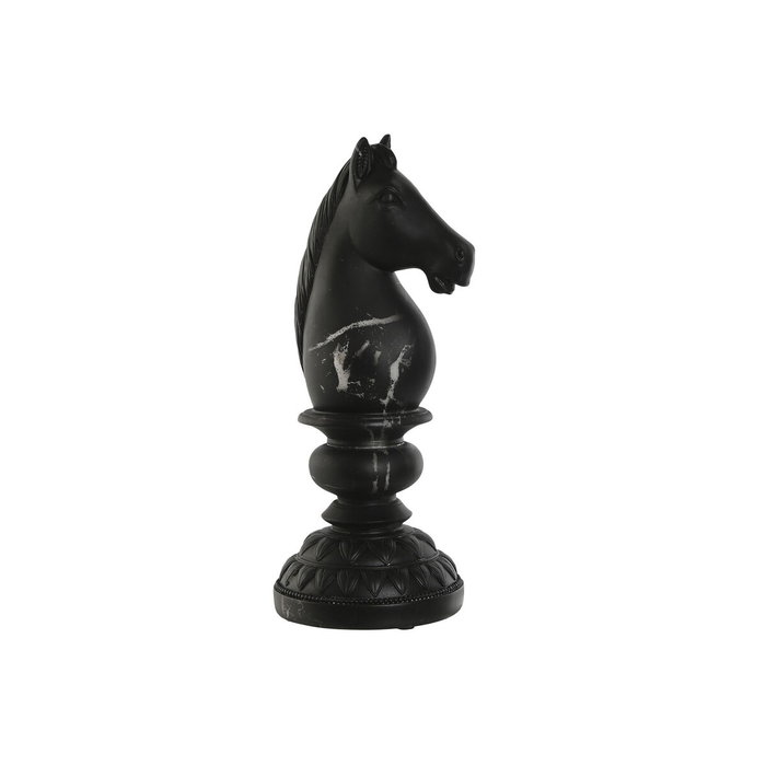 DKD Home Decor Figura de Caballo Negro en Resina 13x13x33 cm