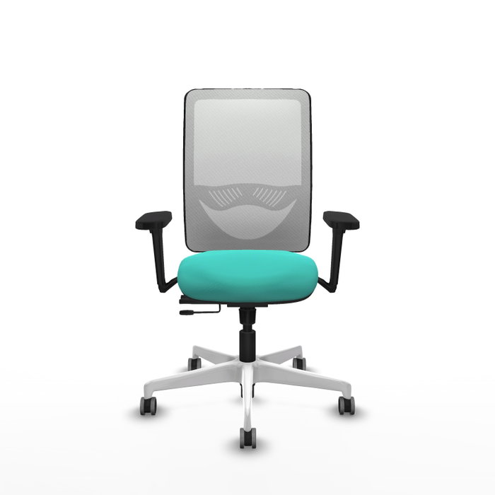 PIQUERAS Y CRESPO Silla de oficina Zulema con mecanismo Sincro/Traslack, Turquesa y Blanco PIQUERAS Y CRESPO Silla de oficina Zulema con mecanismo Sincro/Traslack, Turquesa y Blanco