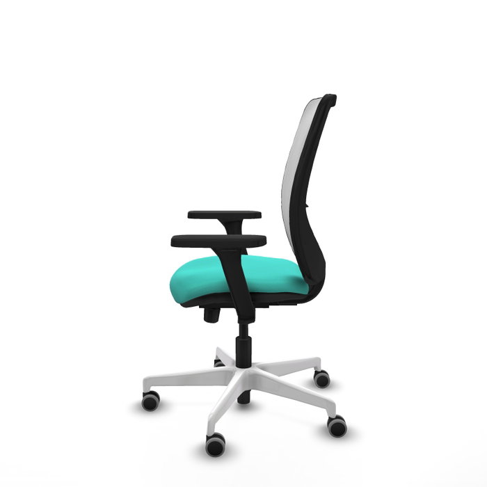 PIQUERAS Y CRESPO Silla de oficina Zulema con mecanismo Sincro/Traslack, Turquesa y Blanco PIQUERAS Y CRESPO Silla de oficina Zulema con mecanismo Sincro/Traslack, Turquesa y Blanco