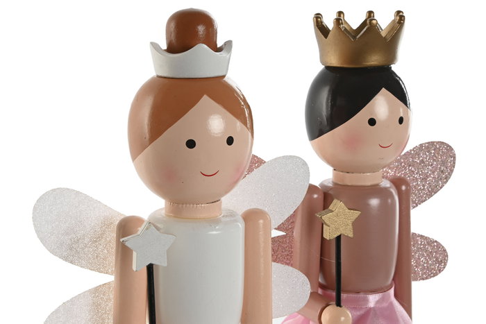 DKD Home Decor Figura MDF Hada Surtido 2 Unidades 13x10x36 cm