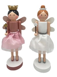 DKD Home Decor Figura MDF Hada Surtido 2 Unidades 13x10x36 cm