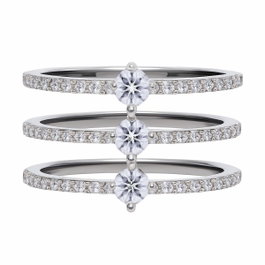 Diamonfire Anillo de Plata con Circonitas Talla 17