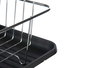 Kinvara Escurreplatos Plano Bandeja Recipiente de Plástico PP y Metal Negro, Dimensiones 43.5 x 33.5 x 11 cm (Set de 4)