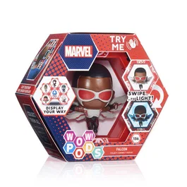 WOW! Stuff Figura LED WOW! Pod Falcon Marvel - Figura coleccionable con iluminación LED y sensor IR, incluye pegatinas UV