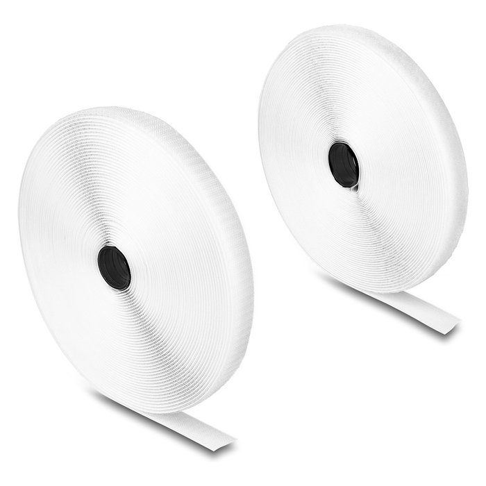 DeLOCK Cinta de gancho y bucle de alta resistencia 15 m x 20 mm blanco DeLOCK Cinta de gancho y bucle de alta resistencia 15 m x 20 mm blanco