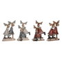 DKD Home Decor Set de 4 Figuras de Resina RENO para Navidad Moderna