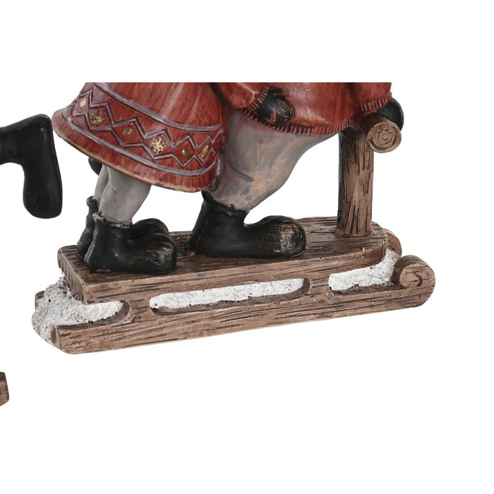 DKD Home Decor Set de 4 Figuras de Resina RENO para Navidad Moderna