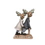 DKD Home Decor Set de 4 Figuras de Resina RENO para Navidad Moderna