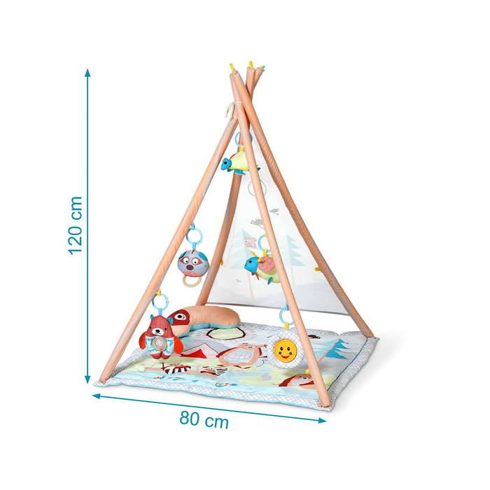 Teepee Mantita de Actividades para Bebés con Almohada y 5 Juguetes