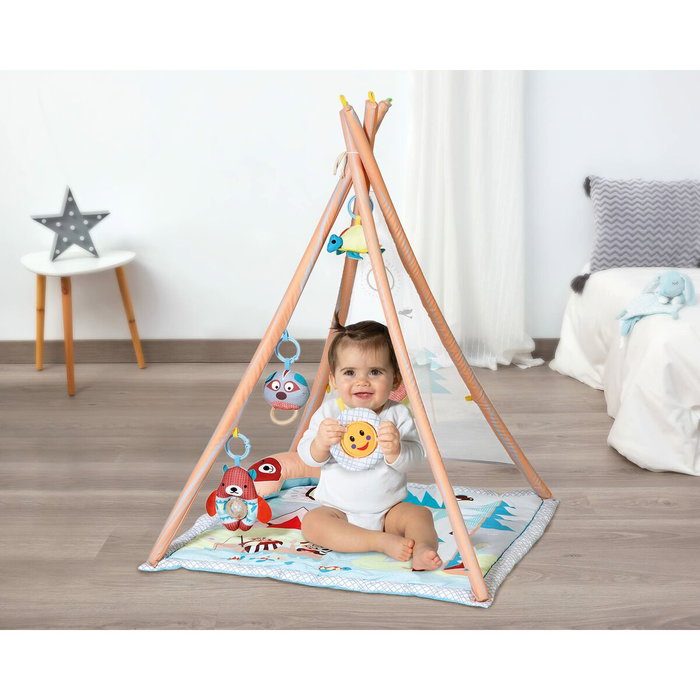 Teepee Mantita de Actividades para Bebés con Almohada y 5 Juguetes
