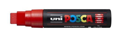 Posca PC-17K Marcador Rojo Punta Biselada 15 mm