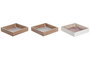 DKD Home Decor Set de Servilleteros PIXEL LOVE Surtido de 3 Colores (Pack de 6)