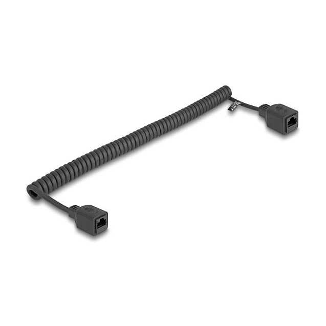 DeLOCK 90669 Cable de red en espiral Cat5e U/UTP RJ-45 hembra a hembra 1 m negro DeLOCK 90669 Cable de red en espiral Cat5e U/UTP RJ-45 hembra a hembra 1 m negro