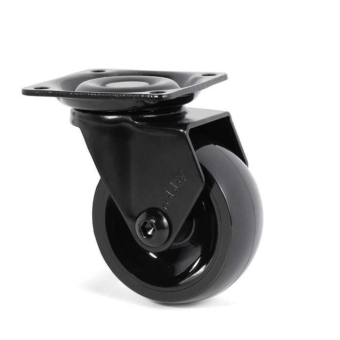 Ruedas Rueda Giratoria Emma III Ø50 Goma Antihilo Con Placa Negro Freno 1226.31 Ruedas Rueda Giratoria Emma III Ø50 Goma Antihilo Con Placa Negro Freno 1226.31