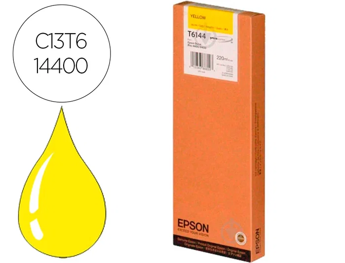 Epson Cartucho T614400 Amarillo 220 ml Alta Capacidad Epson Cartucho T614400 Amarillo 220 ml Alta Capacidad