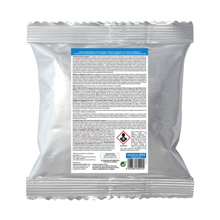 Flower Raticida bloques 2 bolsas x 250 g Flower Raticida bloques 2 bolsas x 250 g