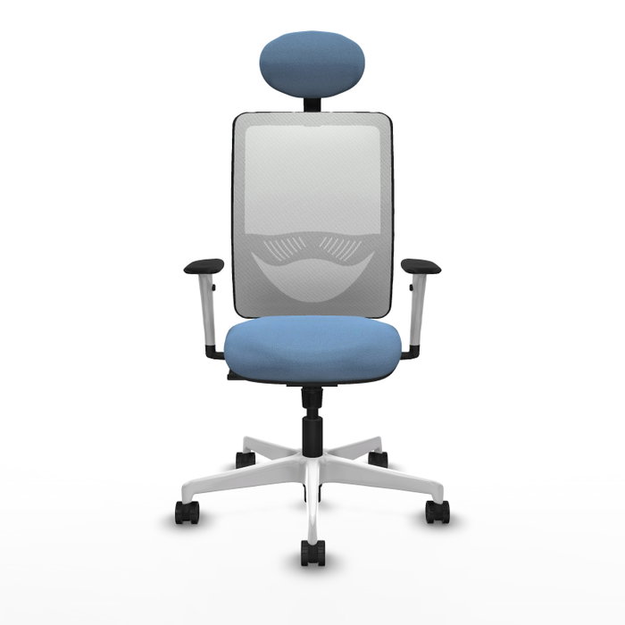 PIQUERAS Y CRESPO Silla de oficina Zulema Azul cielo y Blanco con mecanismo Sincro PIQUERAS Y CRESPO Silla de oficina Zulema Azul cielo y Blanco con mecanismo Sincro