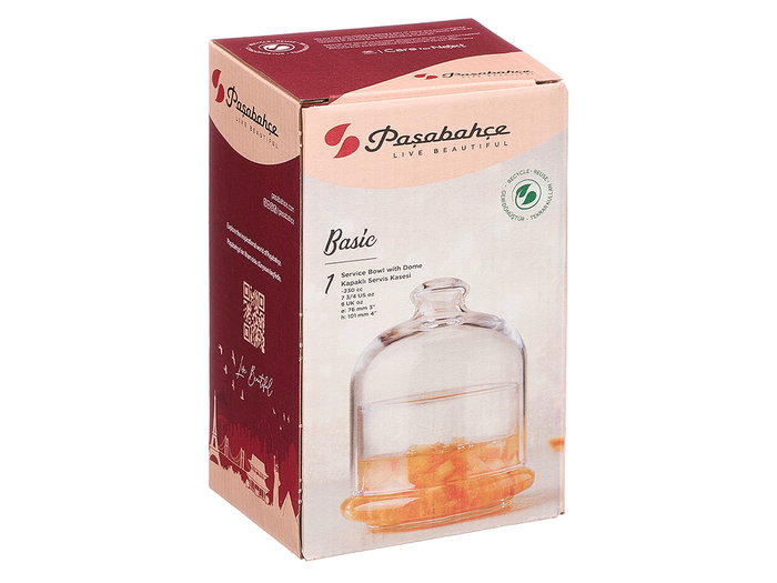 PASABAHCE Bombonera Mini Base Alta Basic Transparente