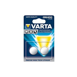 Varta CR2450 Pilas de botón de litio 3V (Pack de 2) Varta CR2450 Pilas de botón de litio 3V (Pack de 2)