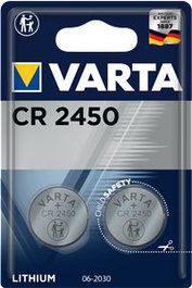Varta Batterie Lithium, Knopfzelle,CR2450, 3V