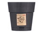 Stefanplast Maceta Plástico 15 cm Ethica Antracita con Reserva de Agua 100% Reciclado (Set de 12)