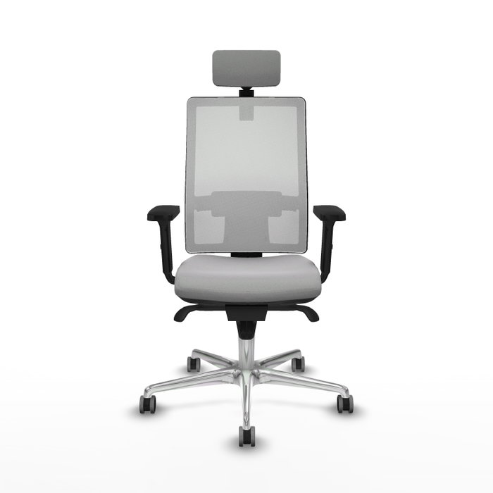 PIQUERAS Y CRESPO Silla de oficina Horna con mecanismo Sincro, Gris claro y Blanco PIQUERAS Y CRESPO Silla de oficina Horna con mecanismo Sincro, Gris claro y Blanco