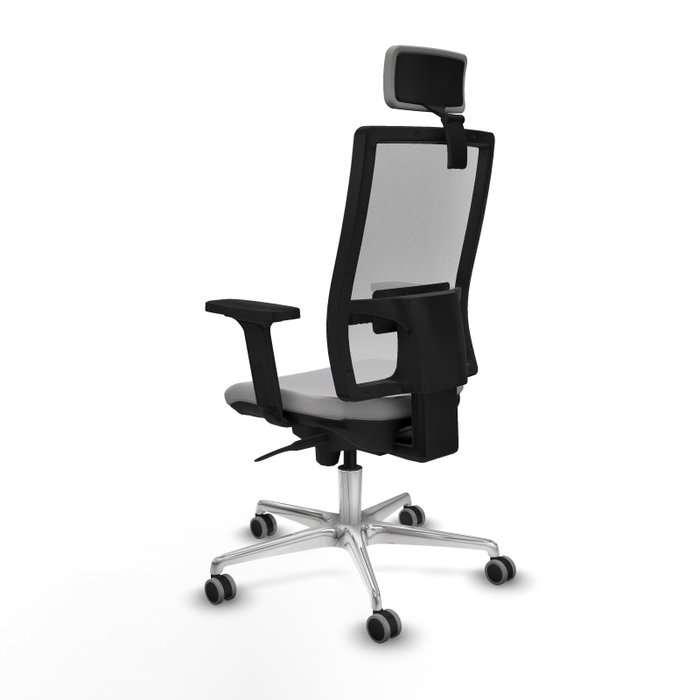 PIQUERAS Y CRESPO Silla de oficina Horna con mecanismo Sincro, Gris claro y Blanco PIQUERAS Y CRESPO Silla de oficina Horna con mecanismo Sincro, Gris claro y Blanco