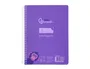 Liderpapel Cuaderno Espiral Pautaguía A5, 80 Hojas, 90gr, Cuadro Pautado 4 mm con Margen, Lila
