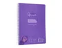 Liderpapel Cuaderno Espiral Pautaguía A5, 80 Hojas, 90gr, Cuadro Pautado 4 mm con Margen, Lila