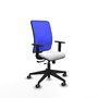 PIQUERAS Y CRESPO Silla de oficina Motilla con mecanismo Sincro/Traslack, Azul y Blanco