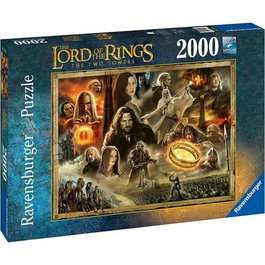RAVENSBURGER Puzzle El Señor de los Anillos: La Comunidad del Anillo 2000 Piezas, Tamaño 98x75 cm