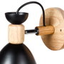 Aplique de pared Millie 1xE27 Negro sin bombilla SKD-W202-B