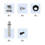 LogiLink Rack de 19 pulgadas de 2U para montaje bajo escritorio o pared