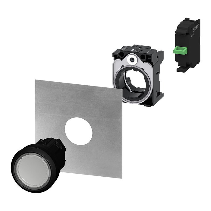 Siemens 3SU1000-0AB70-0AA0 Pulsador de panel redondo 22mm claro Siemens 3SU1000-0AB70-0AA0 Pulsador de panel redondo 22mm claro
