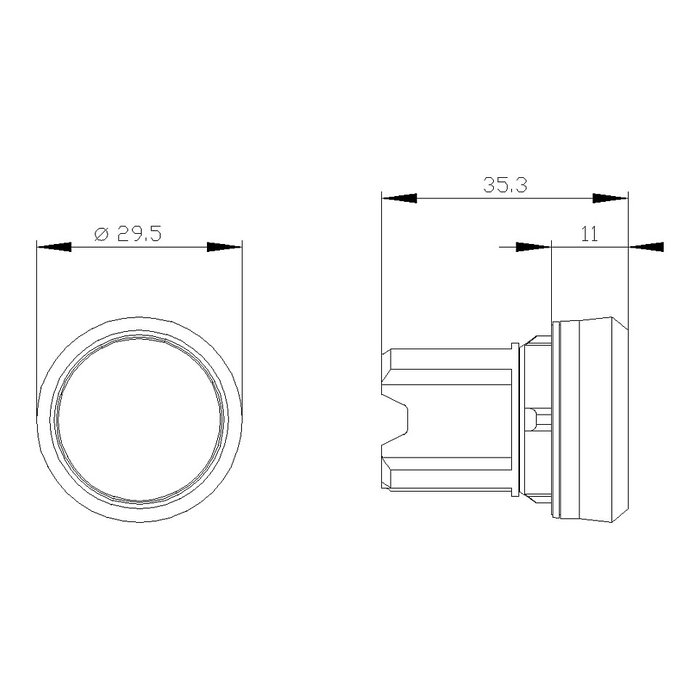 Siemens 3SU1000-0AB70-0AA0 Pulsador de panel redondo 22mm claro Siemens 3SU1000-0AB70-0AA0 Pulsador de panel redondo 22mm claro