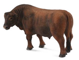 Collecta Toro Angus Rojo L 88508 Réplica a Escala Animales Granja Pintada a Mano Juguete Educativo +3 Años