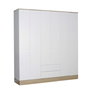 Hanah Home Armario Blanco 224x206x52 cm Tablero de Partículas Melamina Amplio Almacenamiento