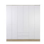 Hanah Home Armario Blanco 224x206x52 cm Tablero de Partículas Melamina Amplio Almacenamiento
