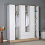 Hanah Home Armario Blanco 224x206x52 cm Tablero de Partículas Melamina Amplio Almacenamiento