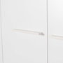 Hanah Home Armario Blanco 224x206x52 cm Tablero de Partículas Melamina Amplio Almacenamiento