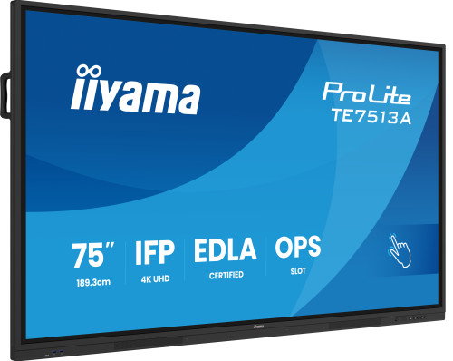 Iiyama TE7513A-B2AG - Monitor Interactivo Táctil 4K UHD de 75" con Android 14, 8 Núcleos, 8/128 GB, WiFi 6, Bluetooth 5.0, HDMI, USB-C 100W, Parlantes 40W Iiyama TE7513A-B2AG - Monitor Interactivo Táctil 4K UHD de 75" con Android 14, 8 Núcleos, 8/128 GB, WiFi 6, Bluetooth 5.0, HDMI, USB-C 100W, Parlantes 40W
