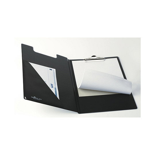 Durable Carpeta soporte con clip A4 Negro con 1 bolsillo