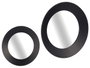 Giftdecor Espejo Redondo Negro Metal Cristal 60 cm